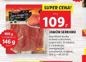 Lidl Jamón serrano nabídka