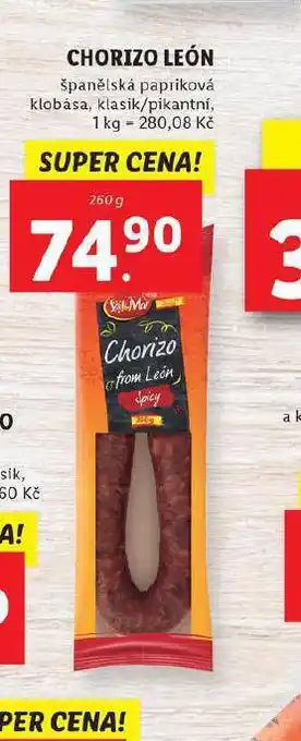 Lidl Chorizo león nabídka