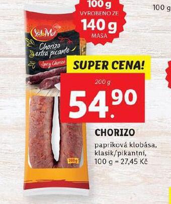 Lidl Chorizo nabídka