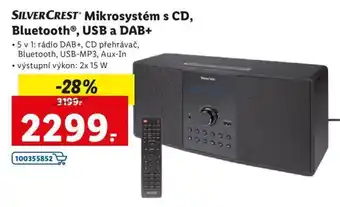 Lidl SilverCrest Mikrosystém s CD, Bluetooth, USB a DAB+ nabídka