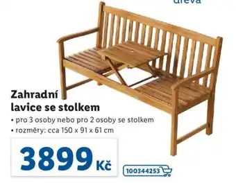 Zahradní lavice se stolkem 150x91x61cm