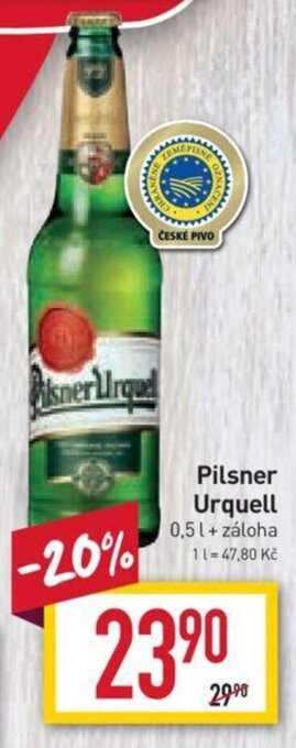Billa Pilsner Urquell 0,5l nabídka
