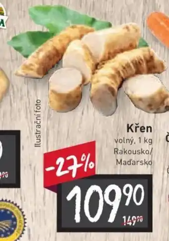 Billa Křen 1kg nabídka