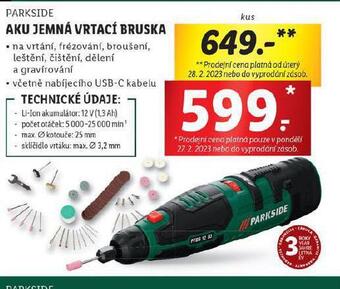 Lidl Aku jemná vrtací bruska nabídka