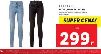 Lidl Džíny super skinny fit nabídka