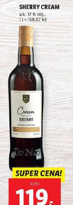 Lidl Sherry cream nabídka