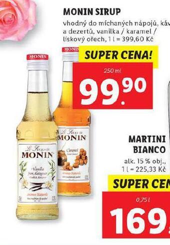 Lidl Monin sirup nabídka