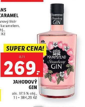 Lidl Jahodový gin nabídka