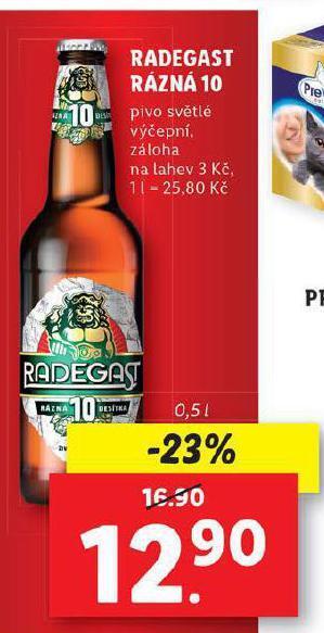 Lidl Pivo radegast rázná 10 nabídka