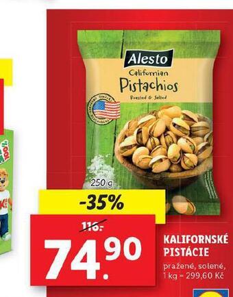 Lidl Kalifornské pistácie nabídka
