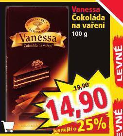 Norma Vanessa čokoláda na vaření nabídka