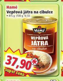 Norma Hamé vepřová játra na cibulce nabídka