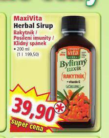 Norma Maxivita herbal sirup nabídka