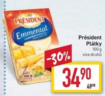 Billa Président plátky 100g nabídka