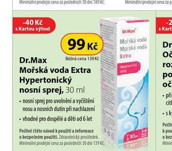 Dr. Max Dr. max mořská voda extra hypertonický nosní sprej nabídka