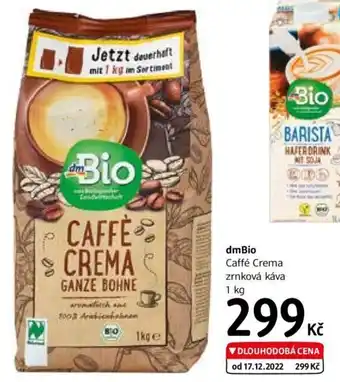 dm drogerie DmBio caffé crema zmková káva 1kg nabídka