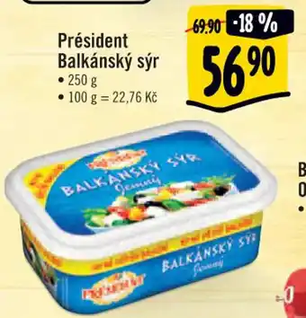 Albert Président Balkánský sýr 250g nabídka