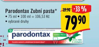 Albert Parodontax Zubní pasta 75ml nabídka