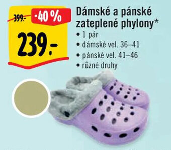 Albert Dámské a pánské zateplené phylony nabídka