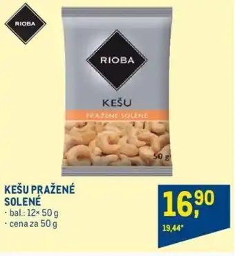 Makro Rioba Kešu pražené solené 20g nabídka