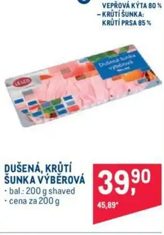 Makro LE&CO Dušená krůtí šunka výberová 200g nabídka