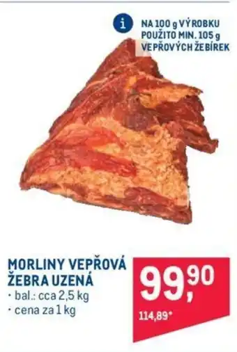 Makro Morliny Vepřová žebra uzená 1kg nabídka