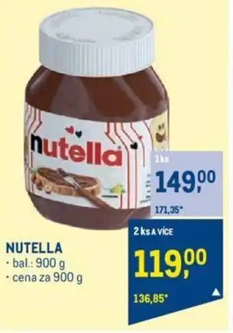 Makro Nutella 900g nabídka