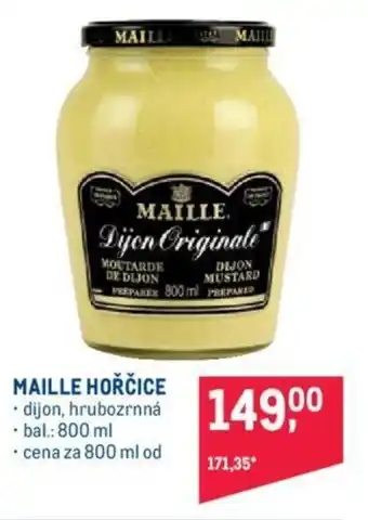 Makro Maille hořčice 800ml nabídka