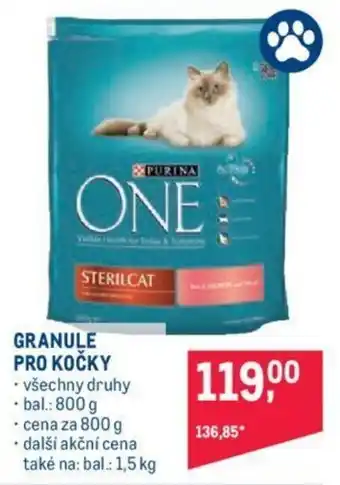 Makro Purina granule pro kočky 800g nabídka