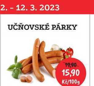 RABBIT řeznictví Učňovské párky 100g nabídka