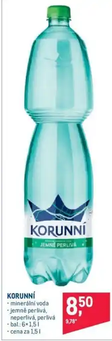 Makro Korunní Minerální voda 1,5l nabídka