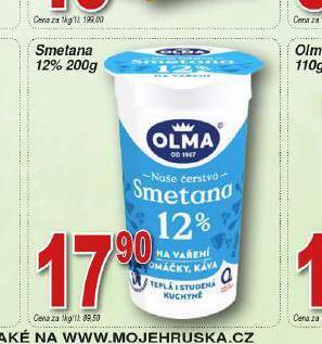 Hruška Olma smetana 12% nabídka