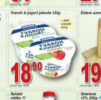 Hruška Tvaroh & jogurt jahoda nabídka