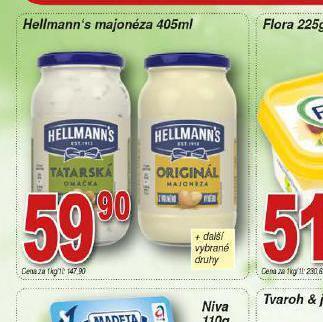 Hruška Hellmann´s tatarská omáčka, majonéza nabídka