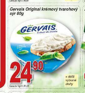 Hruška Gervais original krémový tvarohový sýr nabídka