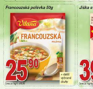 Hruška Vitana francouzská polévka nabídka