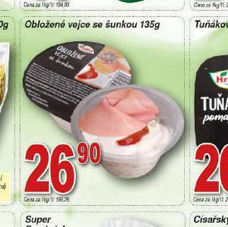 Hruška Obložené vejce se šunkou nabídka