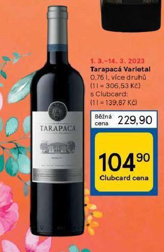 Tesco Tarapacá varietal nabídka