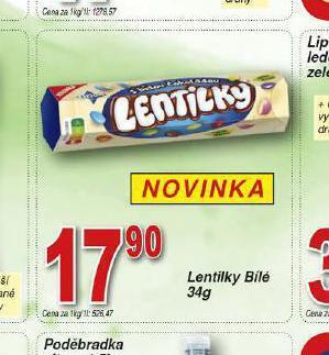 Hruška Lentilky bílé nabídka