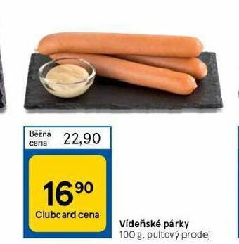 Tesco Vídeňské párky nabídka