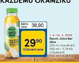 Tesco Rauch juice bar džus nabídka