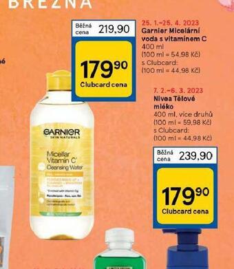 Tesco Garnier micelární voda nabídka