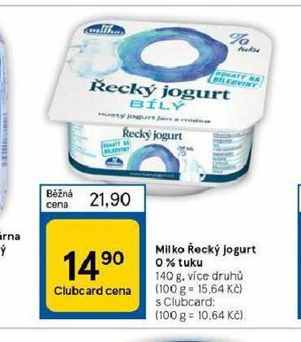 Tesco Milko řecký jogurt nabídka