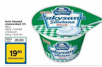 Tesco Kunín zakysaná smetana nabídka