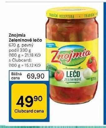 Tesco Znojmia zeleninové lečo nabídka