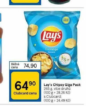Tesco Lay's chipsy nabídka