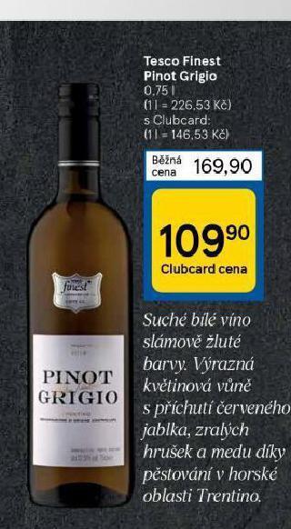 Tesco Pinot grigio nabídka
