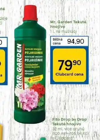 Tesco Mr. garden tekuté hnojivo nabídka