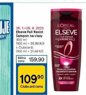 Tesco Elseve šampon na vlasy nabídka