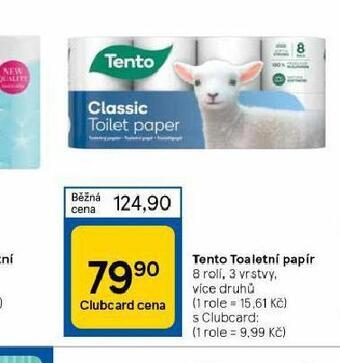 Tesco Tento toaletní papír nabídka